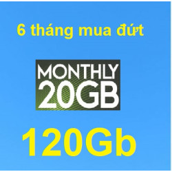 20Gb/tháng - Mua đứt 6 tháng (miễn phí tháng)