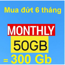 50Gb/tháng - Mua đứt 6 tháng (miễn phí tháng)